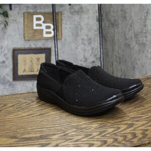 Lifestride BZees Womens Poppyseed Loafer Slip On H7469F3 Black Rhinestone 9.5M